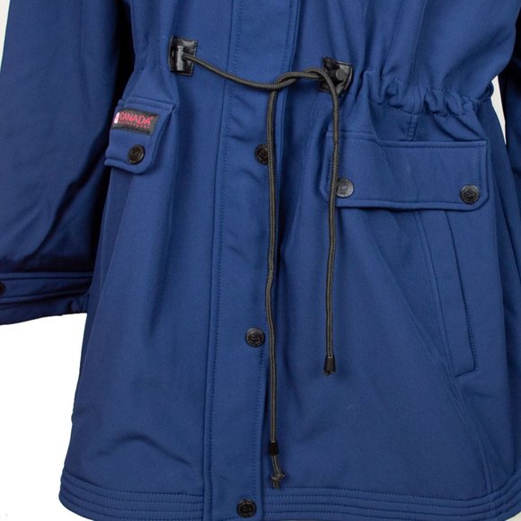 Canada Weather Gear Royal Blue & Brown Faux-Fur Trim Hood Anorak Jacket - Picture 7 of 14